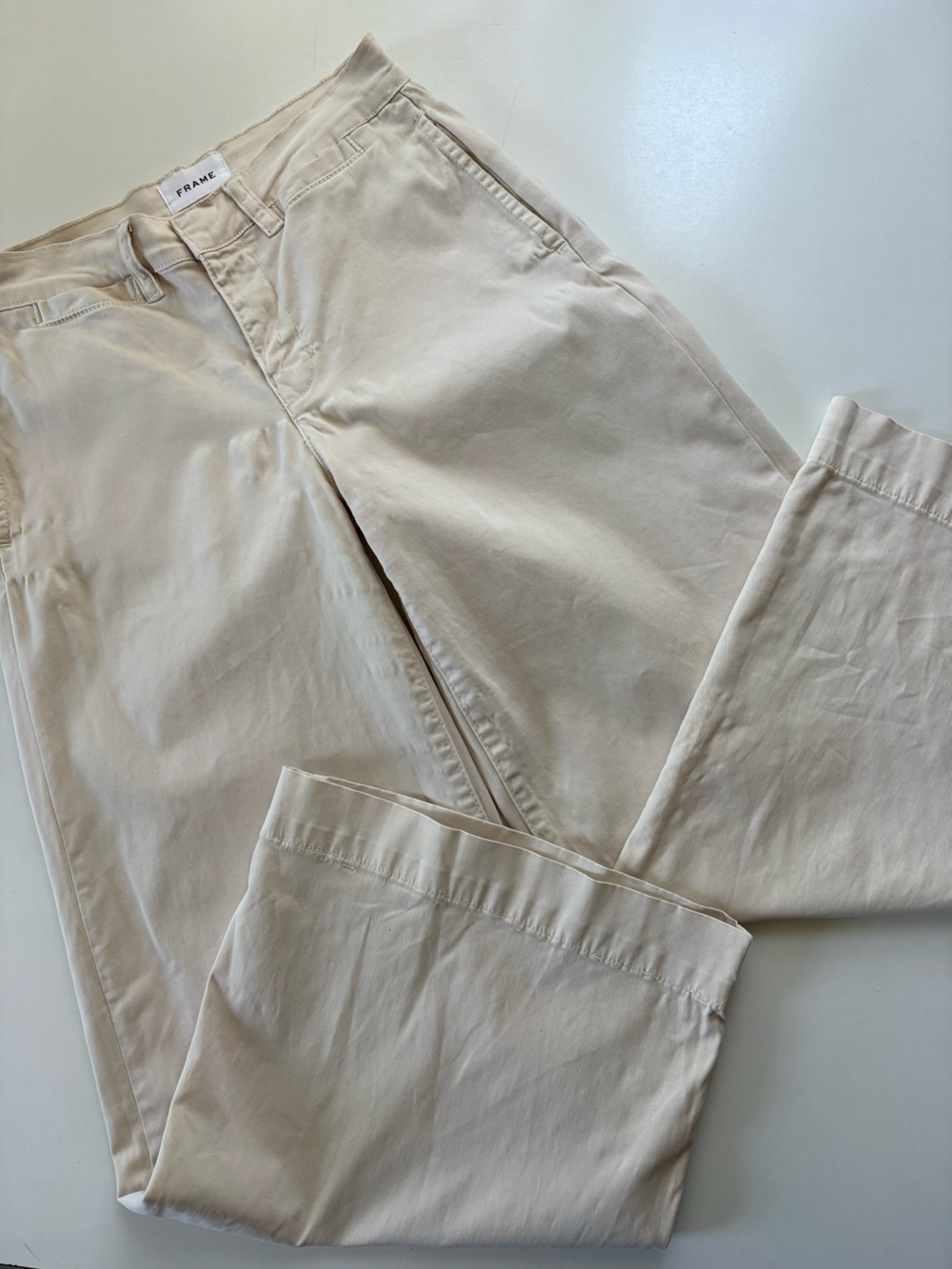 Frame Cream Khakis Wide Leg 26 - Picture 7 of 12